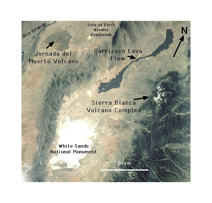 Sierra Blanca Volcano Capitan Carrizo intrusions New Mexico Museum